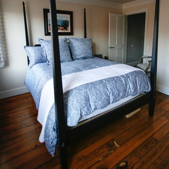 Restoration Hardware RH King Size Blue Italian Paisley duvet cover, 4 shams - Picture 3 of 11